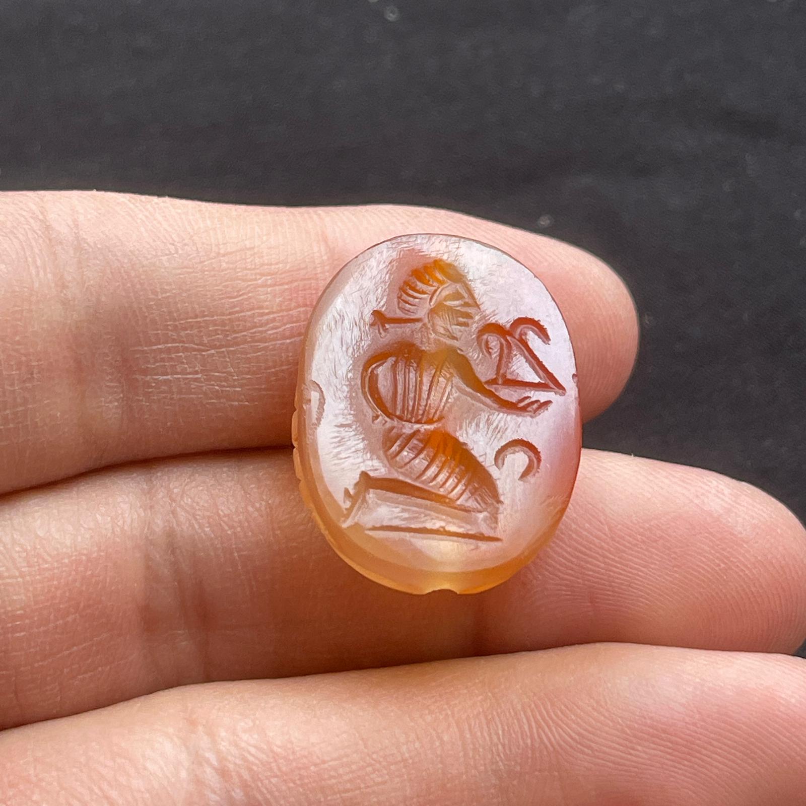 Amulette Égyptienne Antique - Scarabée En Agate Cornaline - Période BC - Provenance Luxor - Occasion