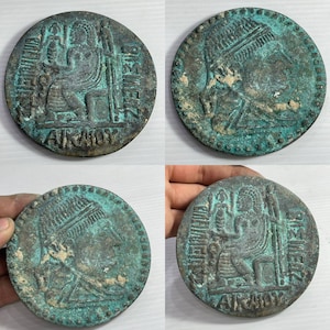 Collectable Wonderful ancient Roman bronze big Rare Coin Intaglio