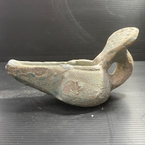 Certified Very Rare Ancient Byzantine terracotta oil lamp circa 700-800AD in good condition