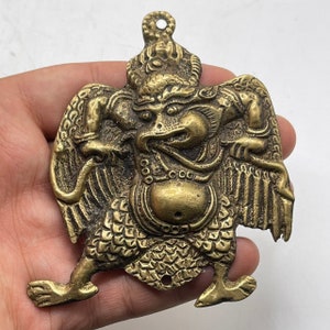 Unique near Eastern bronze Mythical Beast Big pendant
