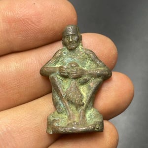 Unique Ancient Tibetan Bronze Old Man Figure Statue