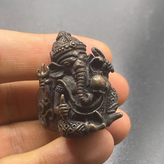 ガネーシャ チベット仏 仏教美術 アンティーク 470g ガネーシャ