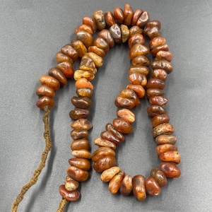 Ancient Carnelian Agate Beads: Middle Eastern Trade Necklace