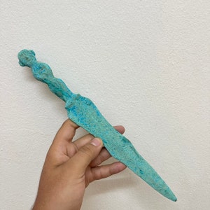 Unique Ancient Roman bronze Short Sword with monkey figure