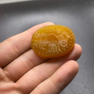 Bellissima pietra preziosa romana antica agata intaglio sigillo pietra timbro perlina unica
