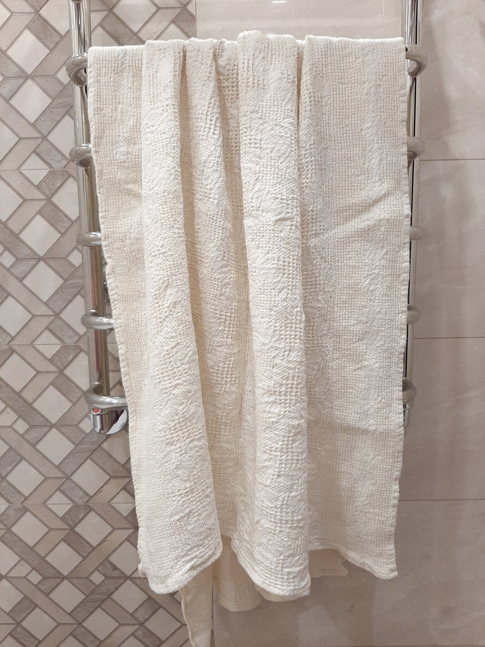 Linen bath towel. Offwhite bath towel. Body towel. Organic Etsy