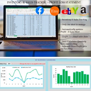 Small Business excel template sales tracker and inventory management for retailer and reseller