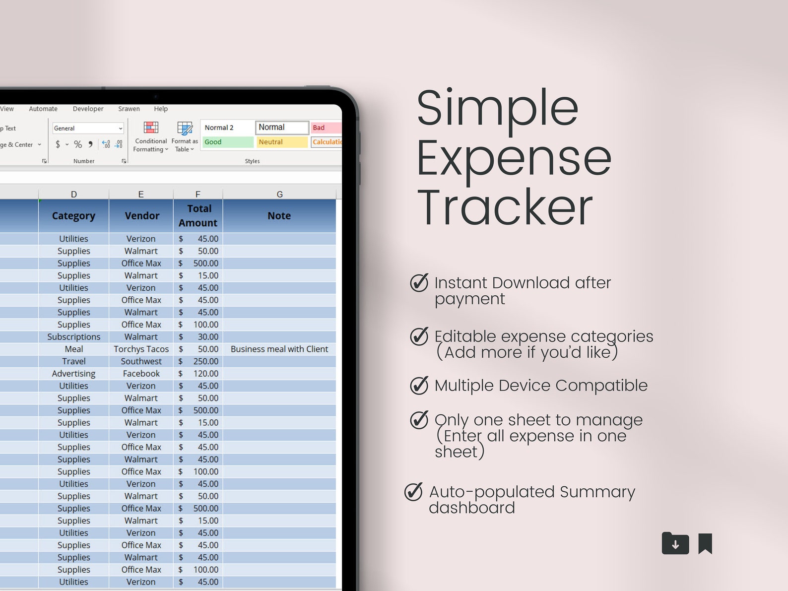 Expense Tracker Spreadsheet Excel Expense Tracker Template Small ...