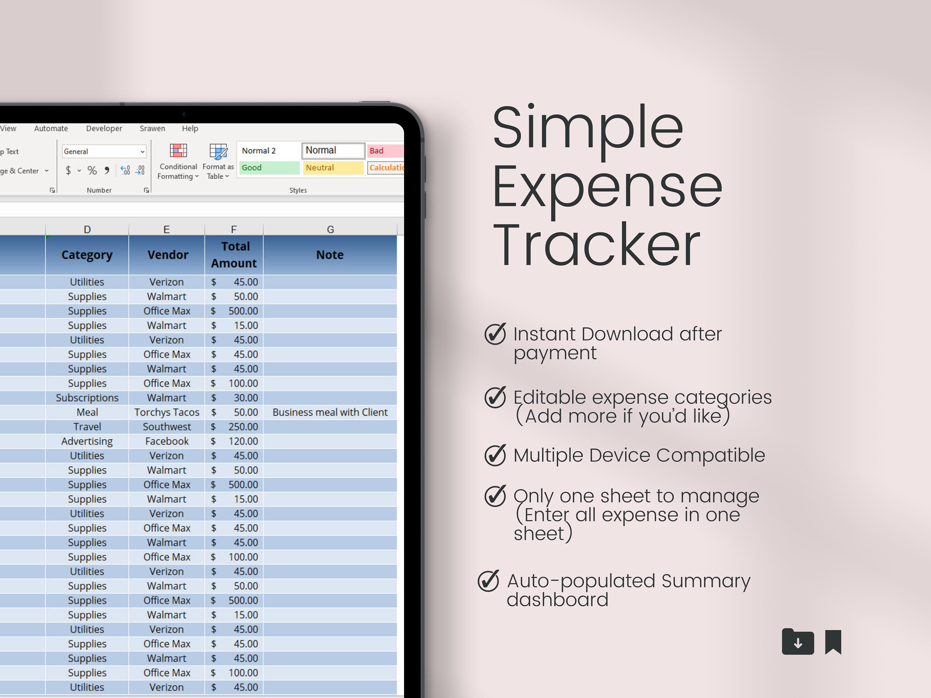 Expense Tracker Spreadsheet Excel Expense Tracker Template Small