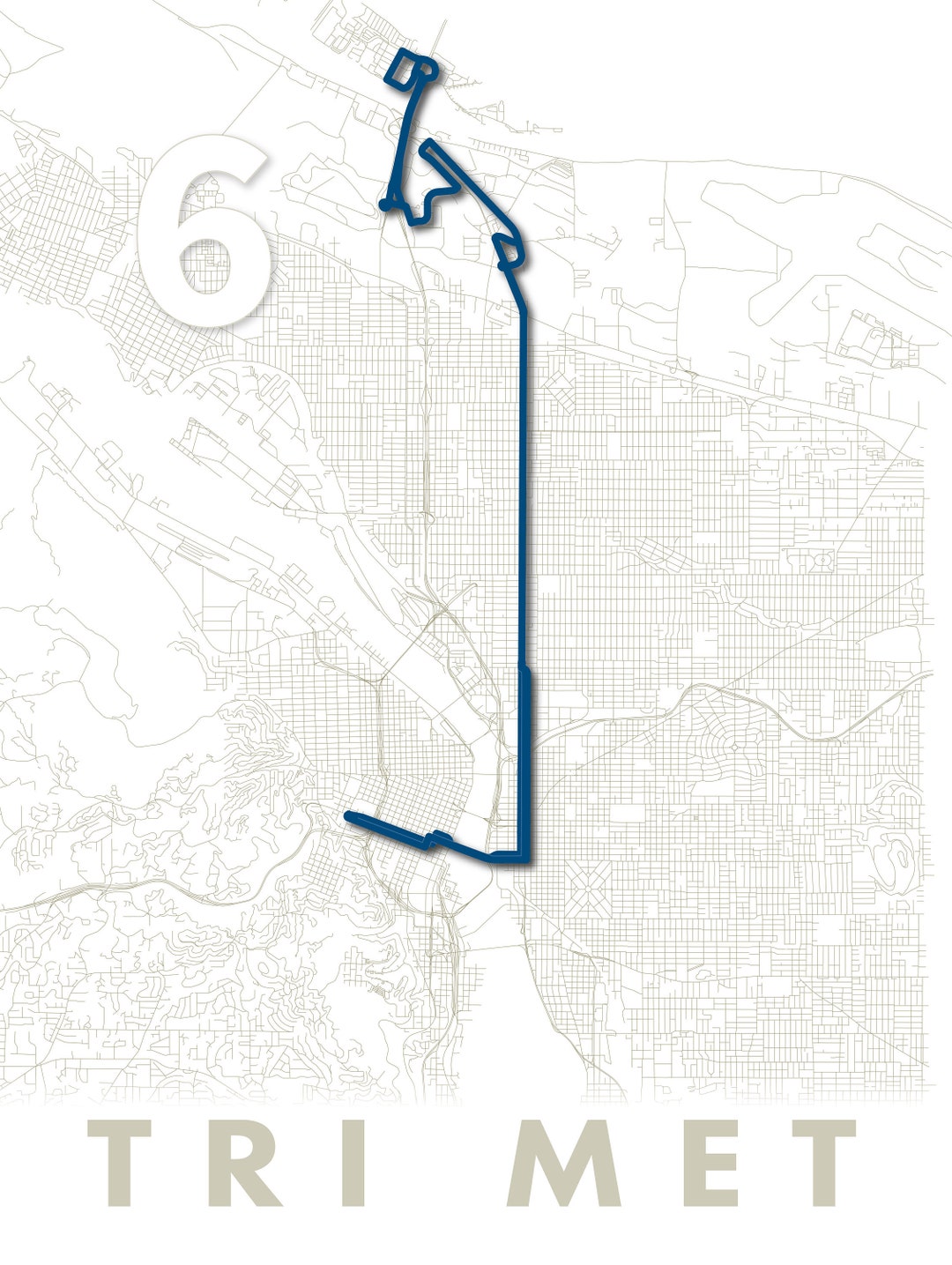 Custom Portland Trimet Route Etsy