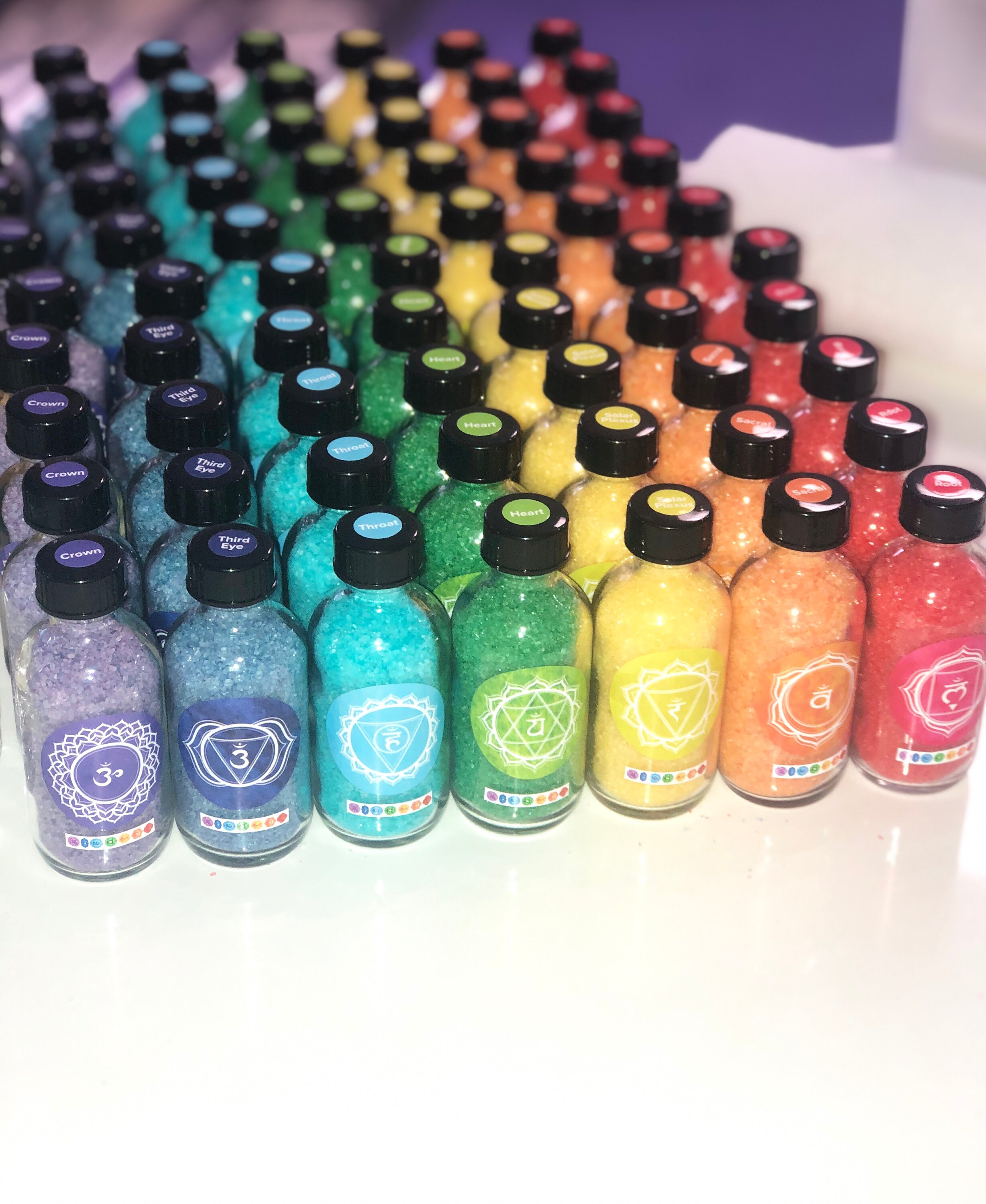 Chakra Healing and Alignment Bath Salts Set of 7 Etsy