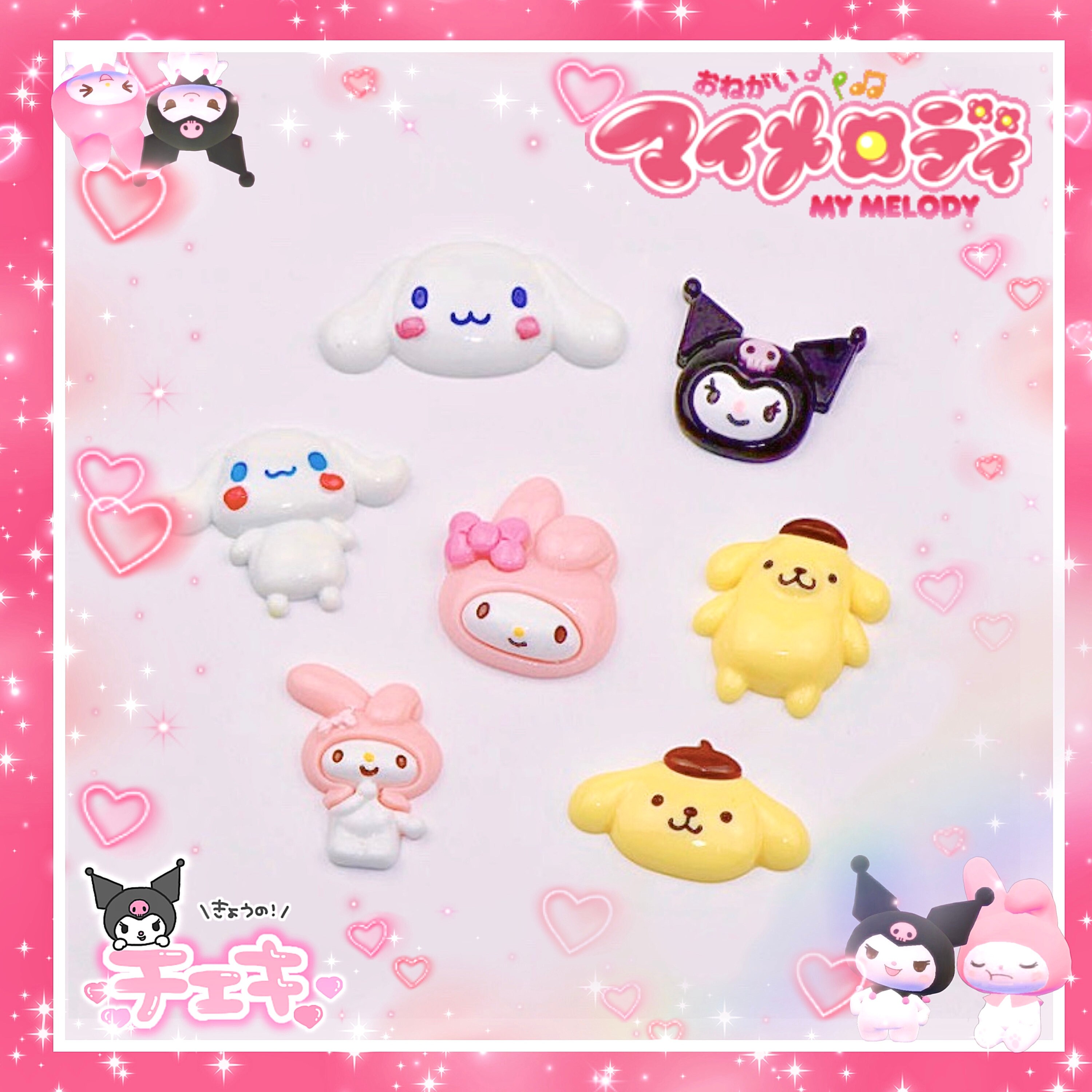 Kuromi Melody Original Shoe Charms Cinnamoroll, Pom Pom PurinSticker …