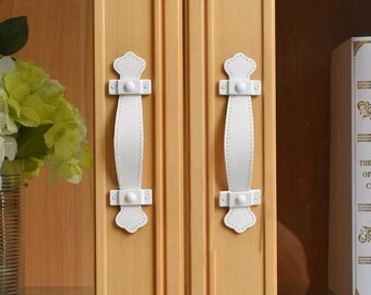 Eco-friendly artificial leather knob / creative wardrobe knob / cupboard handle / cabinet pull handle / retro handle / outdoor