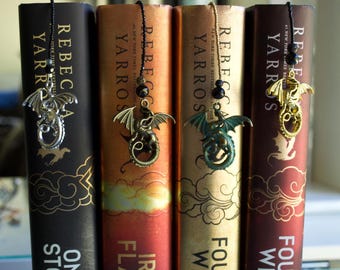 Marque-page breloque dragon : dagues fantastiques, bouteilles de potion, cadeau livresque, quatrième aile, marque-page, violet Sorrengail Xaden Riorson, Tairn, Andarna