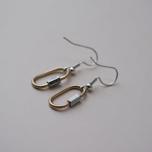 Dangling Climbing Carabiner Earrings