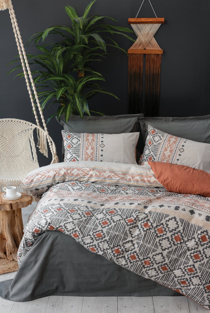 Boho Duvet Cover Set Queen Duvet Cover Set Ethnic Duvet - Etsy