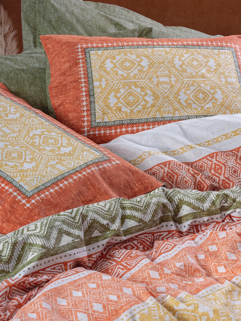 Boho Duvet Cover Set Queen Duvet Cover Set Ethnic Duvet Etsy