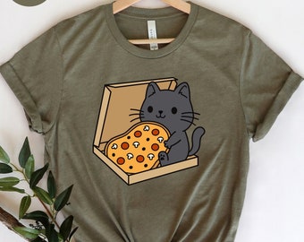 Cat Eating Pizza - Etsy