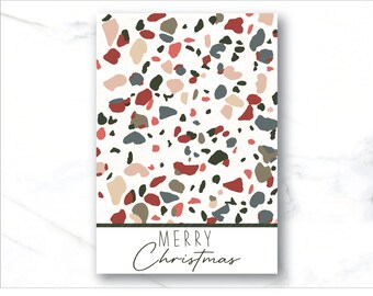 Printable Mini Cookie Card 3.5 X 5 Christmas Leopard Print Red Green Beige Simple Christmas Cookie Packaging