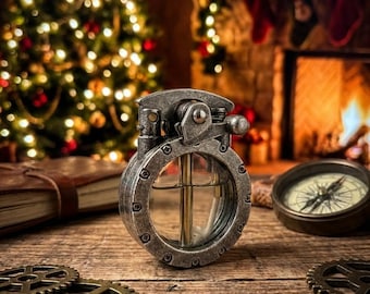 Vintage Steampunk Lighter - Transparent Fuel Tank - Heavy Duty Retro Ignition -Unique Kerosene Lighter