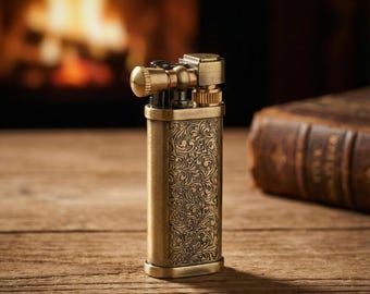 Retro hefarmaansteker, vintage stijl kerosineaansteker, winddichte benzineaansteker, steampunkcadeau voor mannen, stalknecht en vaderdagcadeau