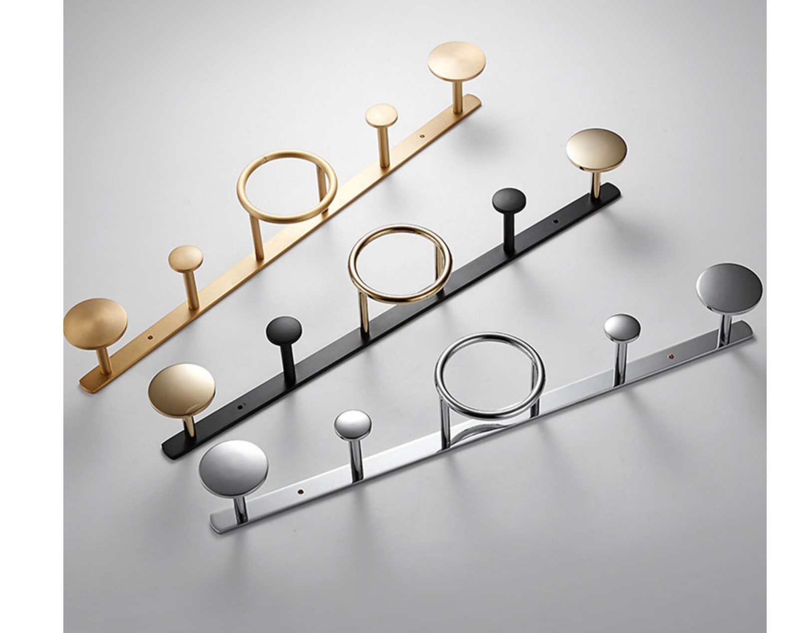 Gold coat rack with hooks Clothes rack Gold wall hook coat Etsy