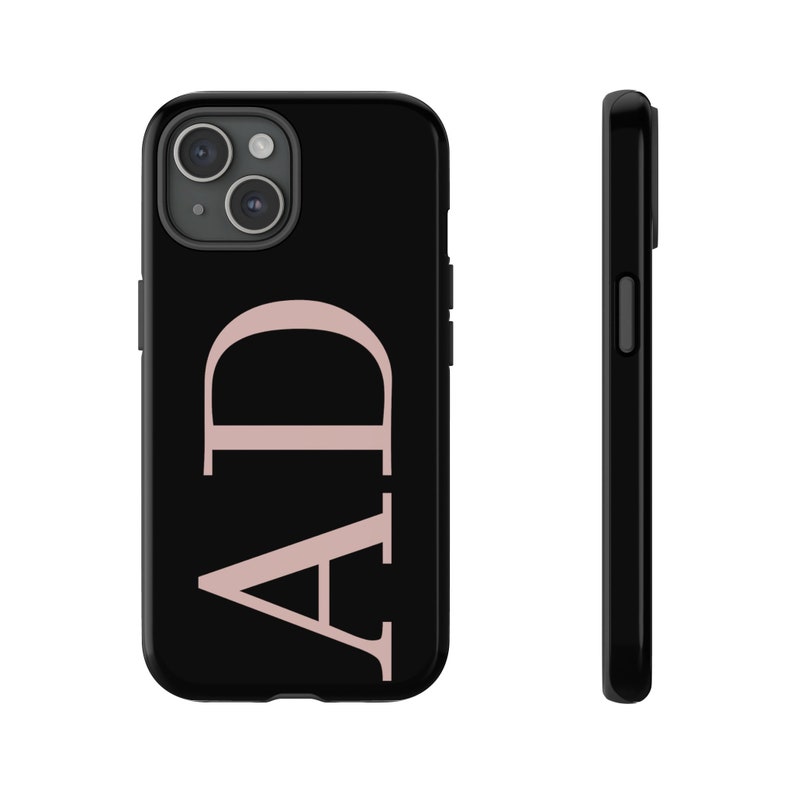 Initials Monogram Custom Personalized Phone Case iPhone 15 14 13, Samsung, Google image 1