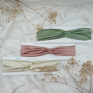 Silk Twisted/Knotted Headbands | Ivory, Dusty Pink, Sage Green | Premium Quality | Hair Accessories | Crisscross Headbands | Gift for Her!