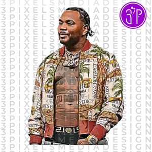 Instant Digital Download | Kevin Gates V2 PNG | Sublimation | Digital Painting | Cartoon