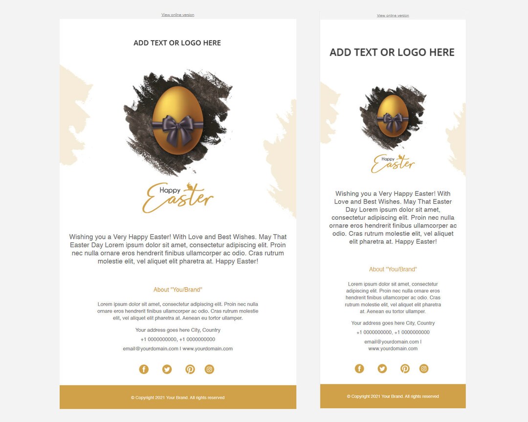Easter Mailchimp Email Template | Instant Digital Download | Editable ...