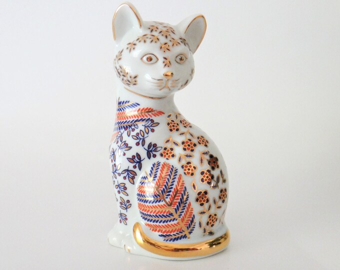 Vintage Imari Japanese Porcelain Cat Figure Vintage Imari Cat Etsy
