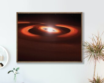 Gas and Dust Discs around the star TW Hydrae Poster | Wall Art | Trendy Wall Art | Trendy Poster | Space Poster | Galaxy Art