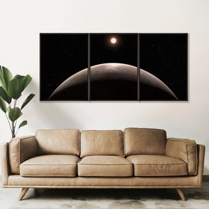 Exoplanet LHS 475 b Poster | Exoplanet LHS 475 b Wall Art | Space Wall Art | Aesthetic Poster Set | LHS 475 b Canvas Wall Art Print Set of 3