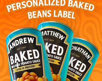 Etichette personalizzate per lattine di fagioli al forno / Etichette personalizzate per occasioni speciali! / Regalo perfetto per tutti /