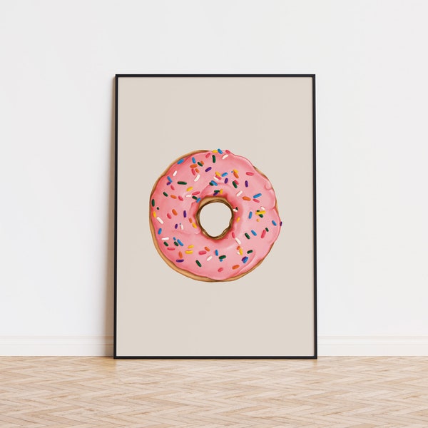 Donut Poster | Donut Wall Art | Donut Art | Donut Printed Poster