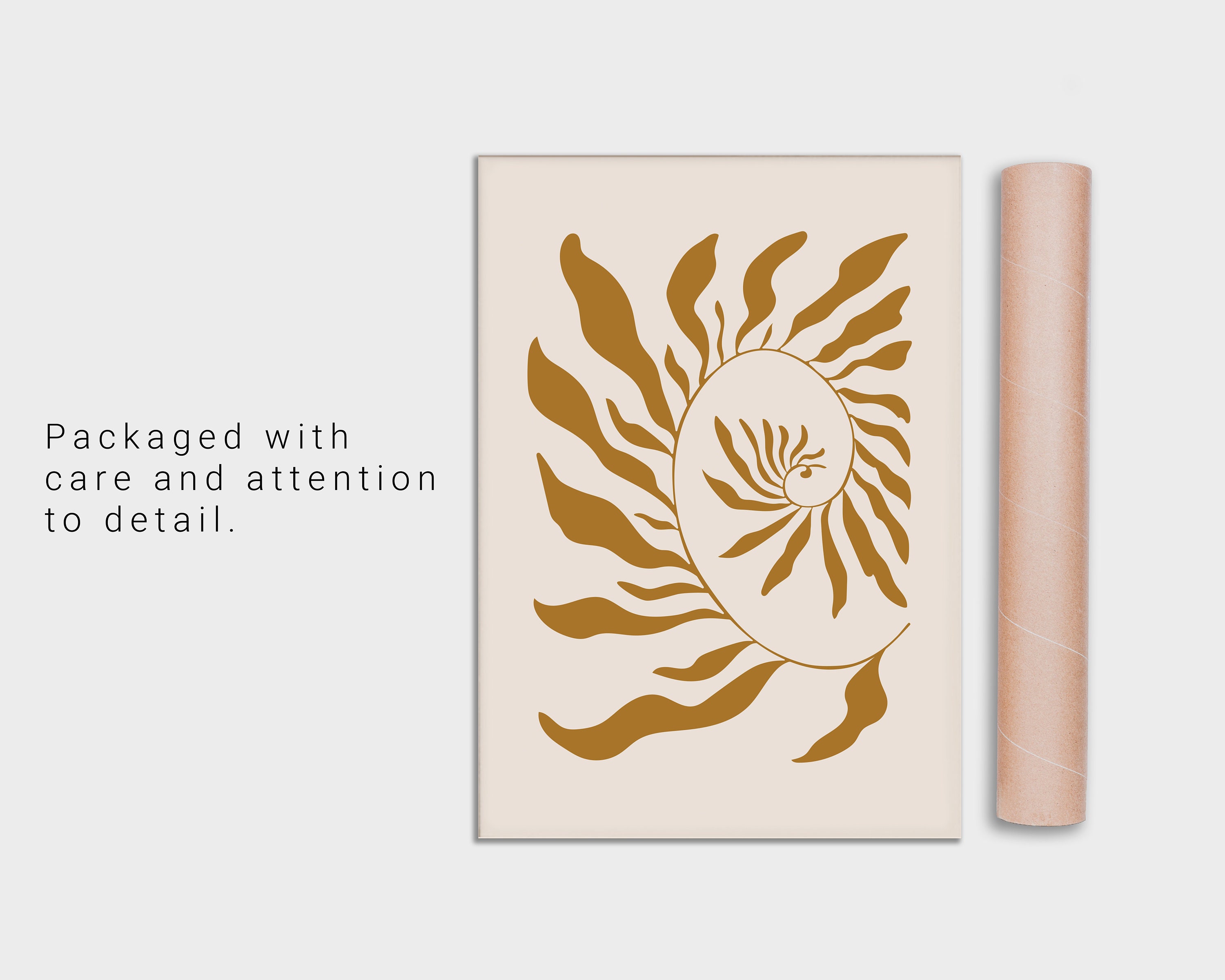 Golden Leaf Poster | Floral Wall Art | Colorful Style Art | Nature ...