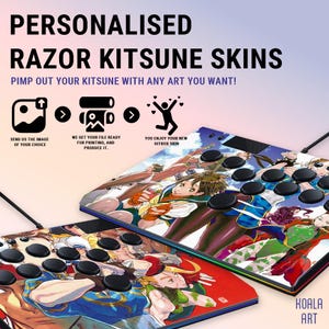 Personalized Skins for Razer Kitsune Hitbox | Custom Arcade Controller Vinyl Wrap | Sticker | High-Quality Vinyl Decals