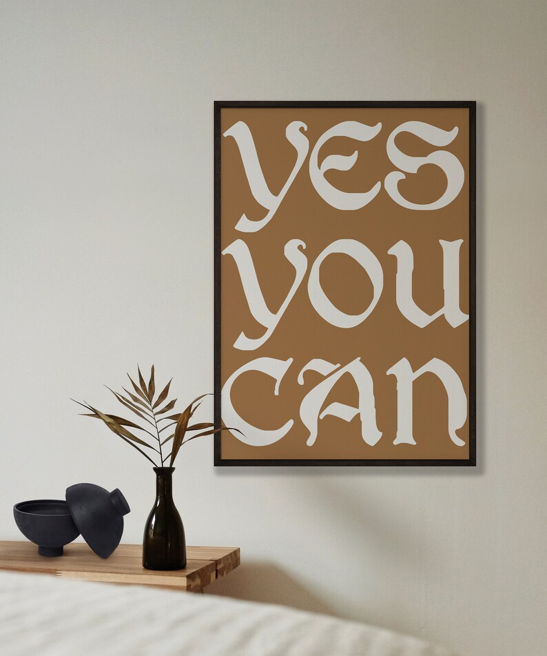 Yes Include Us Yes You Can Poster II | Motivational Wall Art | Typography Style Art ...