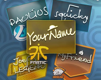 Crea i tuoi adesivi Counter Strike Autograph Team! / Adesivo in vinile / / Decalcomanie in vinile di alta qualità / per laptop / auto / libro / bottiglia d'acqua