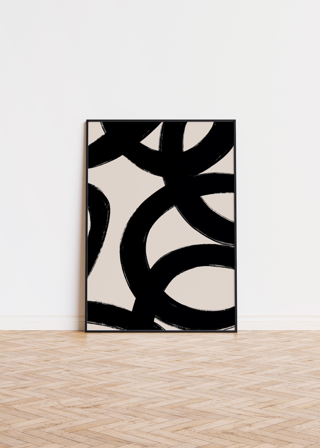 Abstract Black Line Poster | Abstract Black Line Wall Art | Abstract ...
