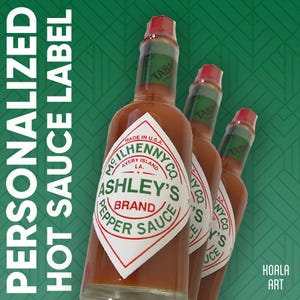 Etiquetas personalizadas para salsa picante / El regalo perfecto para todos /