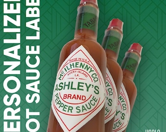 Personalisierte Hot Sauce Etiketten | Perfektes Geschenk für alle |