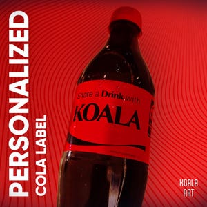Customizable Cola Labels | Personalize Your Party Drinks! | Perfect Christmas Gift |