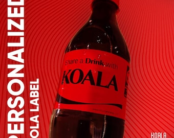 Etichette personalizzabili per Cola / Personalizza le tue bevande per le feste! / Regalo di Natale perfetto /