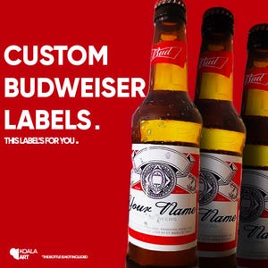 Personalized budweiser label - Etsy 日本
