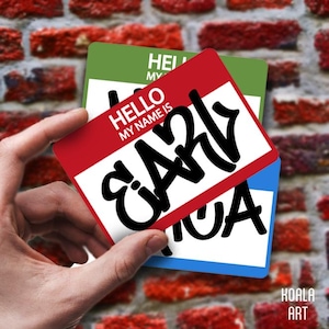 Pegatinas personalizadas "Hola mi nombre es": ¡personalizables, únicas y listas para tu creatividad!