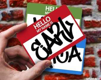 &quot;Personalisierte &quot;&quot;Hello My Name Is&quot;&quot; Aufkleber - anpassbar, einzigartig und bereit für Ihre Kreativität!&quot;