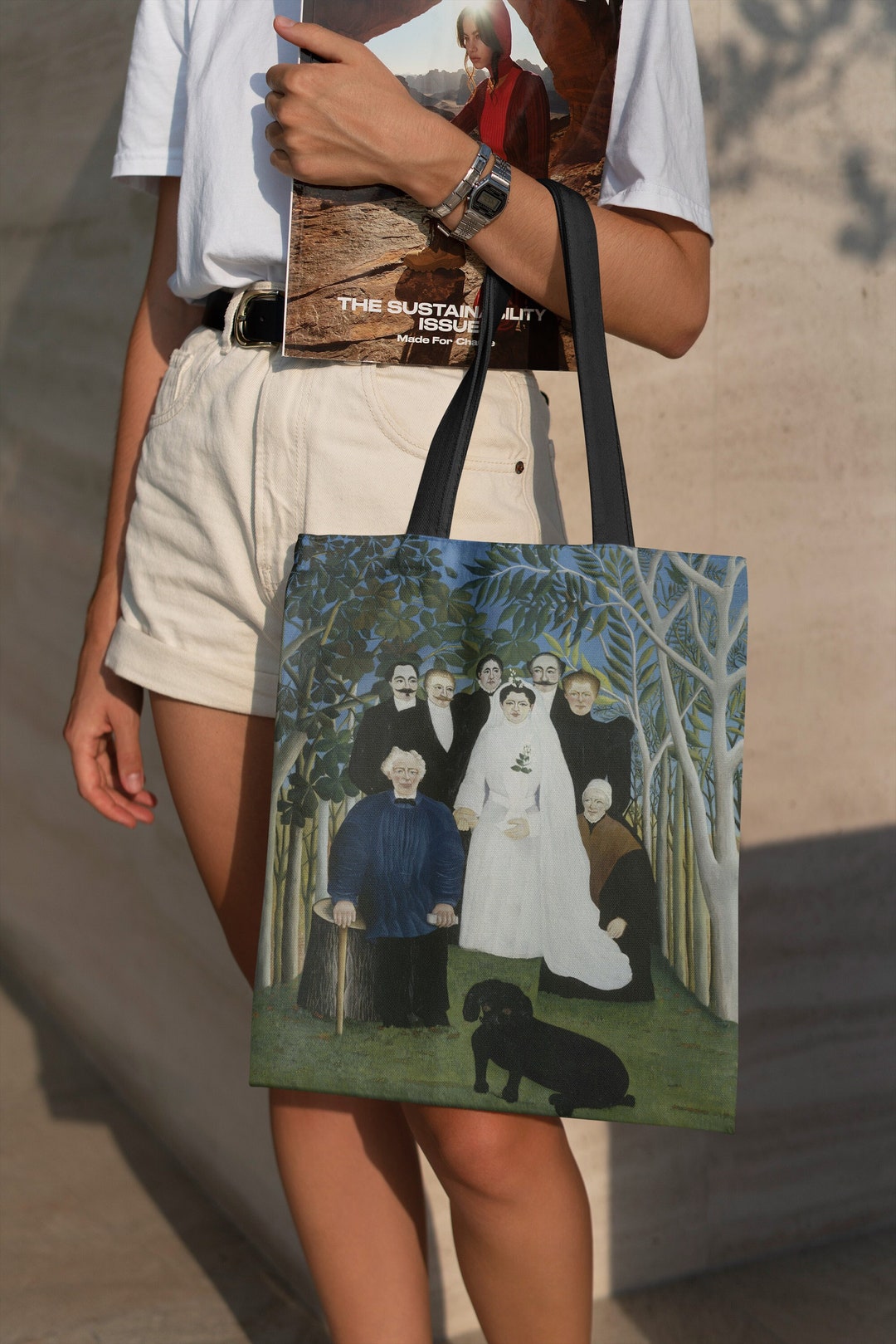 Henri Rousseau Die Hochzeit 1905 Design Tasche Einkaufstasche