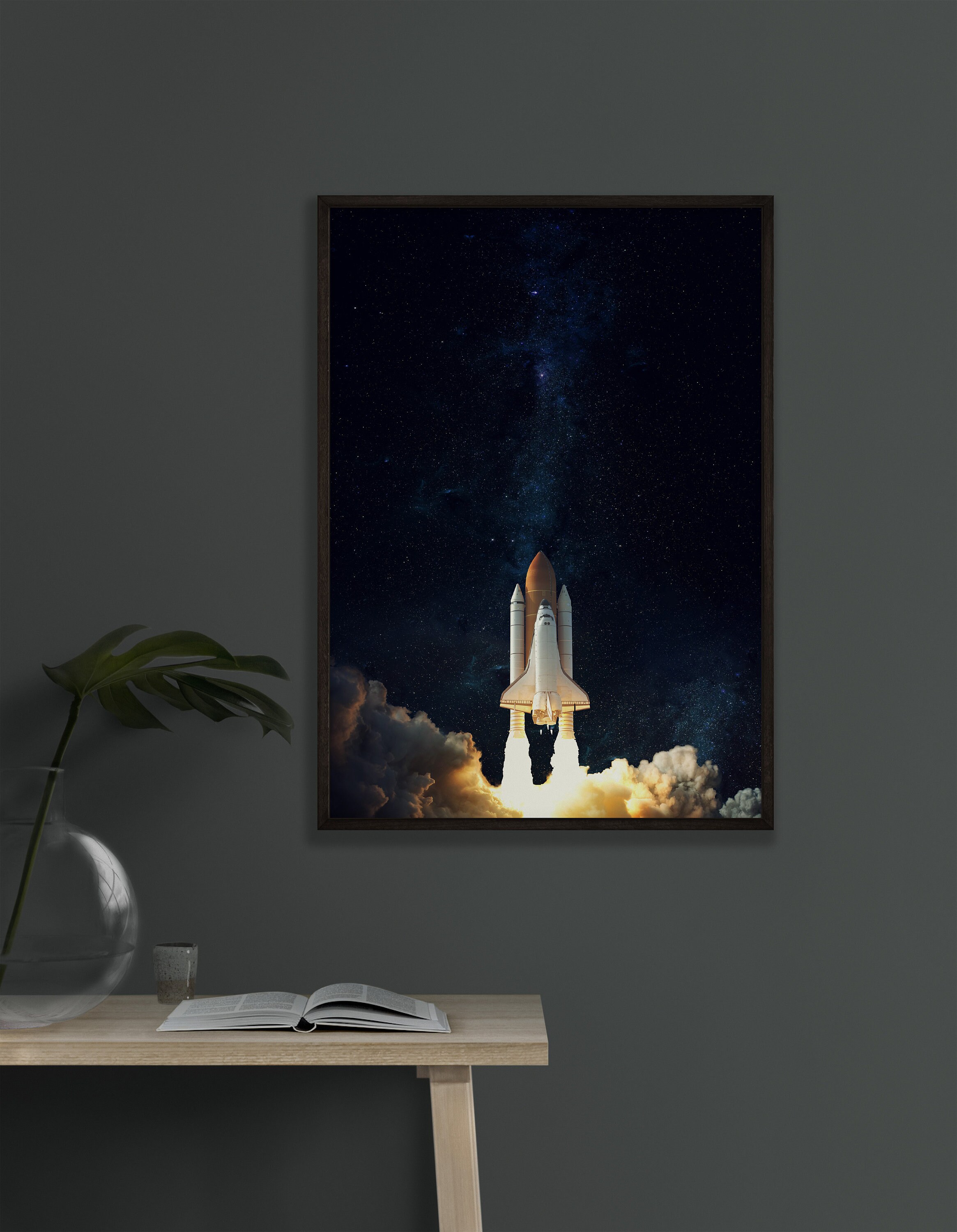 Space Shuttle Launch Poster Gift for Space Enthusiast Wall Art Trendy ...
