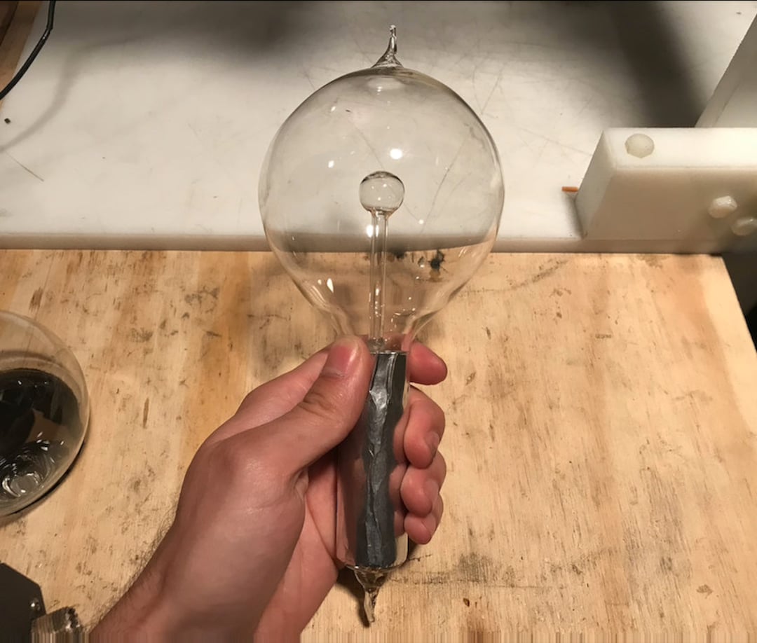 Nikola Teslas Brush Bulb Hand Made Replica Etsy